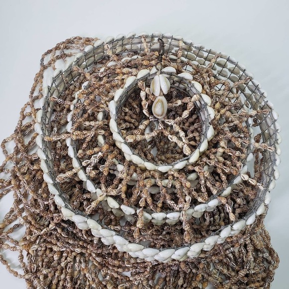 Vintage Puka Shell Chandelier Decor‎ Boho Retro Hanging 25" MCM Hippie - Picture 14 of 15